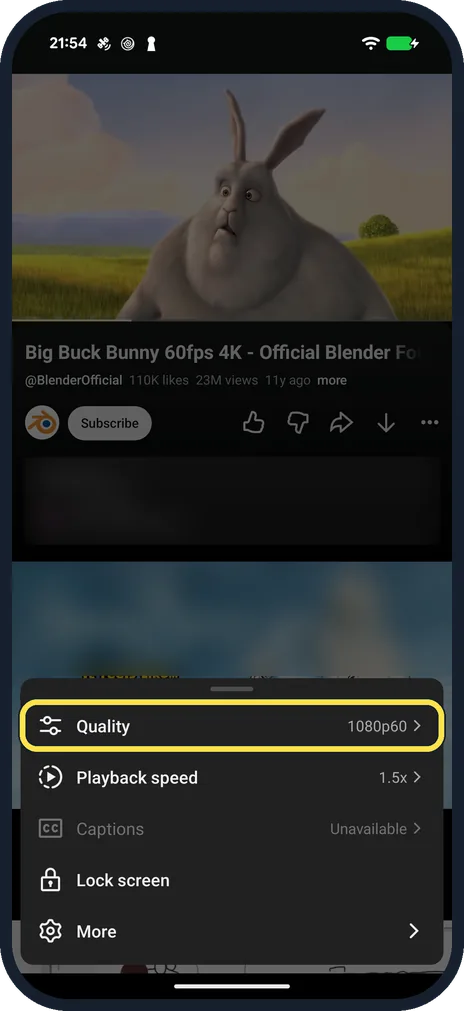 Android screenshot: Check the result