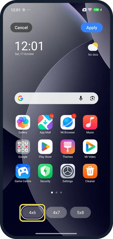 Android screenshot: Set it back