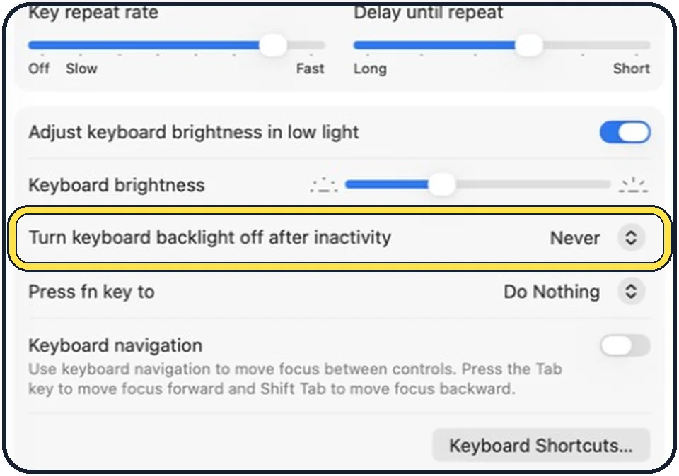 Mac screenshot: Set a timer