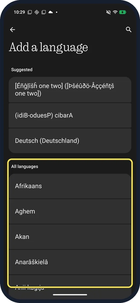 Screenshot from the guide: How to change the language on a Nothing Phone (Nothing OS 4.1)