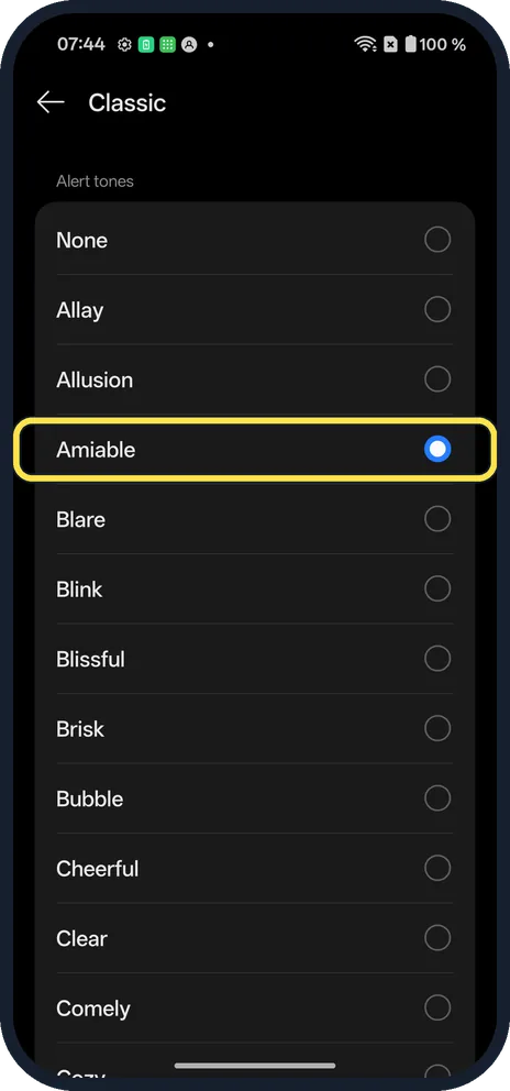 Android screenshot: Try another