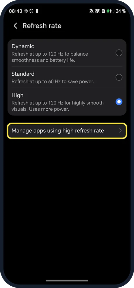 Android screenshot: Check the result