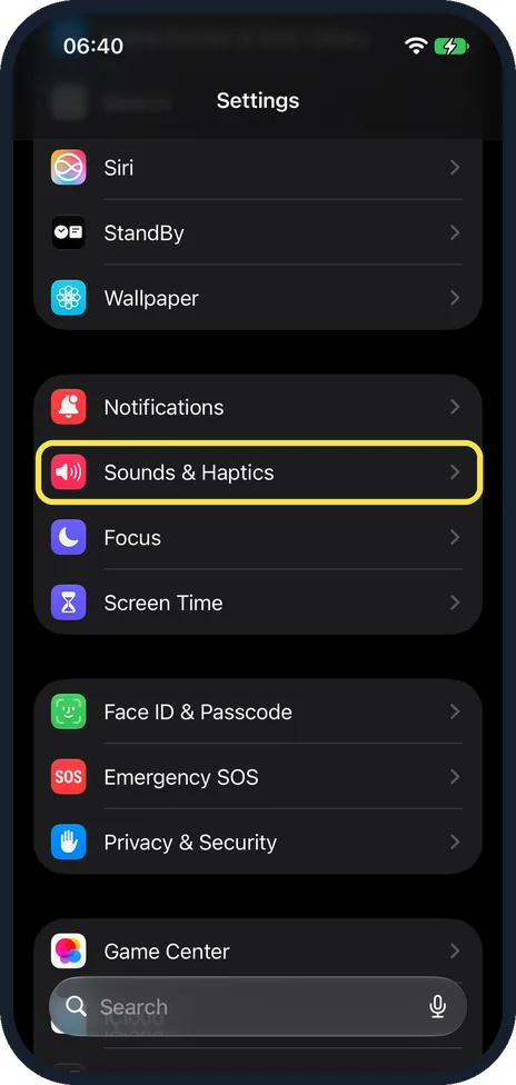 Screenshot from the guide: How to change the ringtone on an iPhone