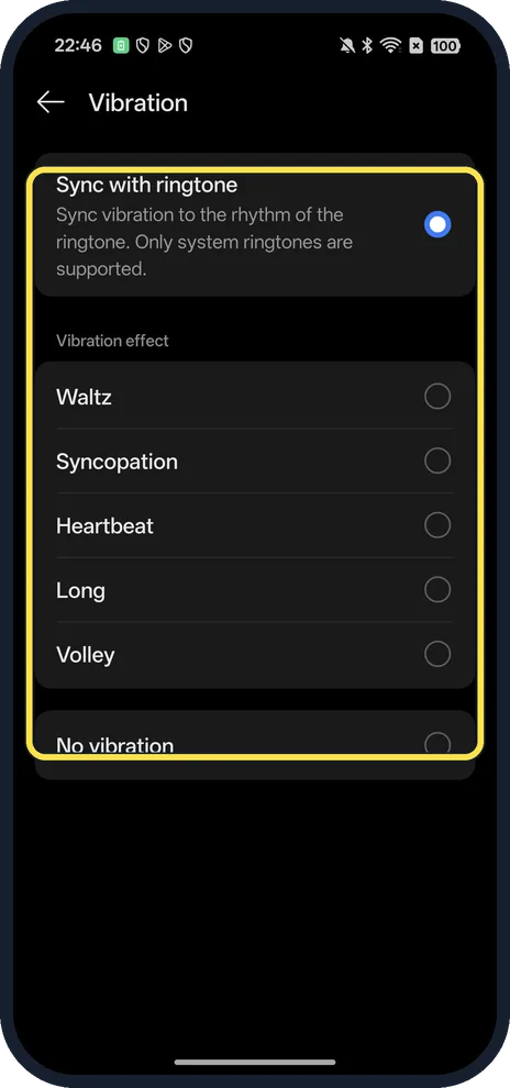 Screenshot from the guide: How to change the ringtone on an OPPO phone (ColorOS 16)