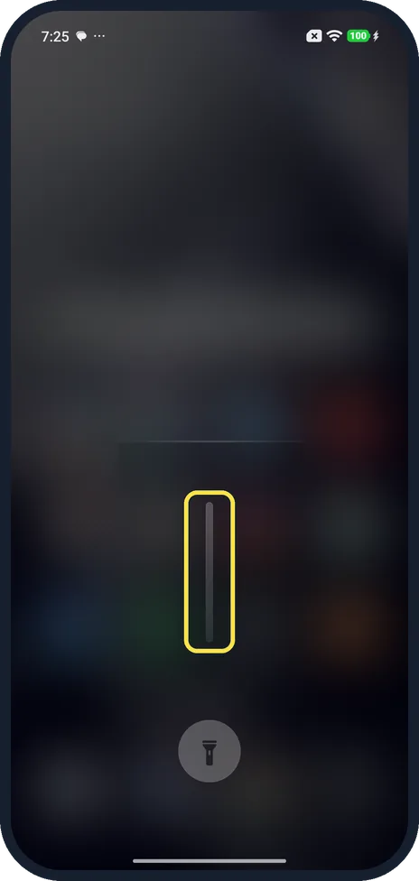Android screenshot: Set the brightness