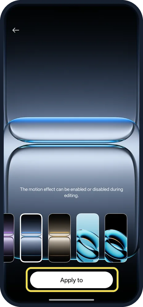 Android screenshot: Tap Apply to