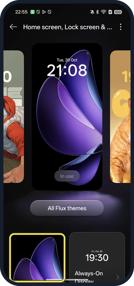 Android screenshot: Tap the wallpaper card