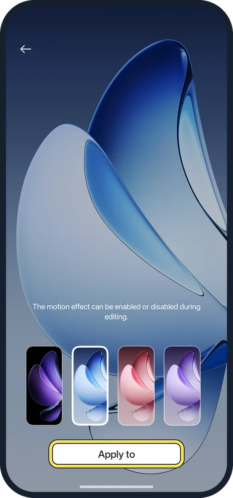 Android screenshot: Tap Apply to