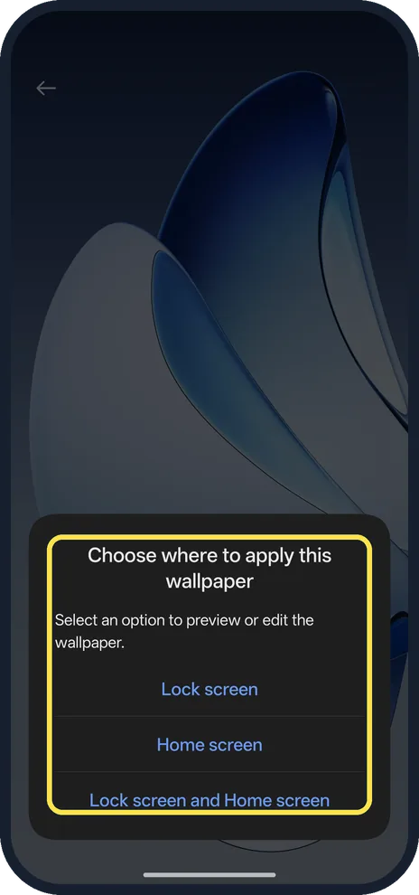 Android screenshot: Choose where it goes