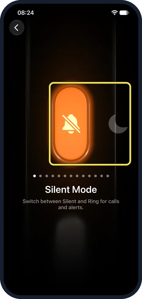 iPhone screen: Swipe to choose an action