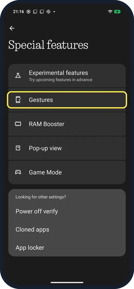 Screenshot from the guide: How to change what the power button does on a Nothing Phone