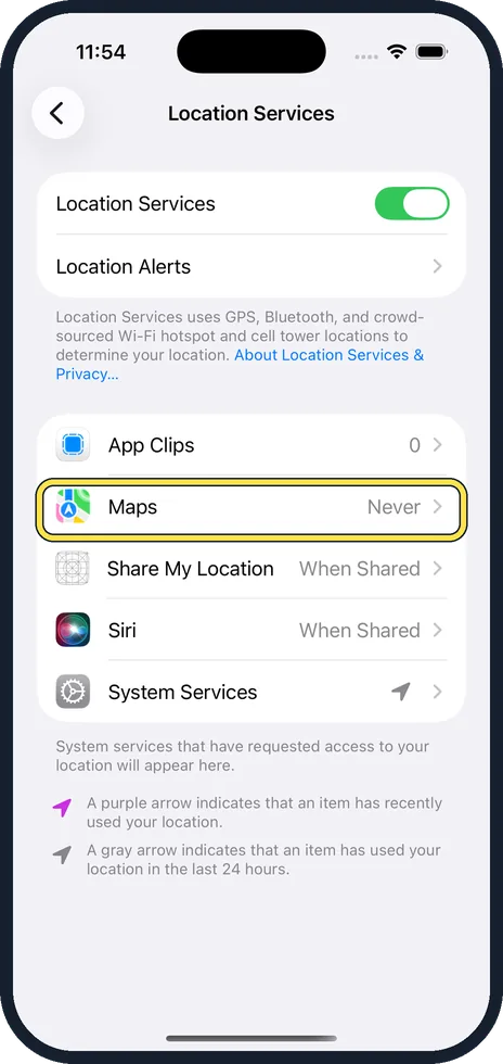 iPhone screen: Tap the app