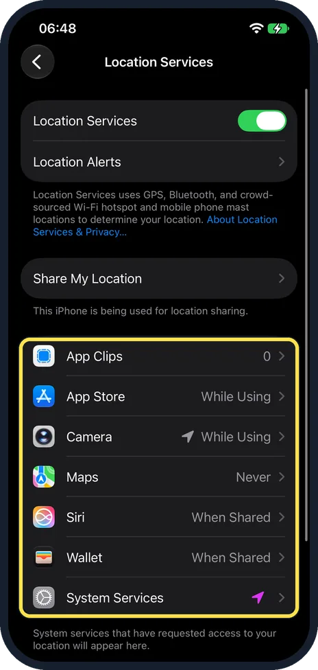 iPhone screen: Tap the app