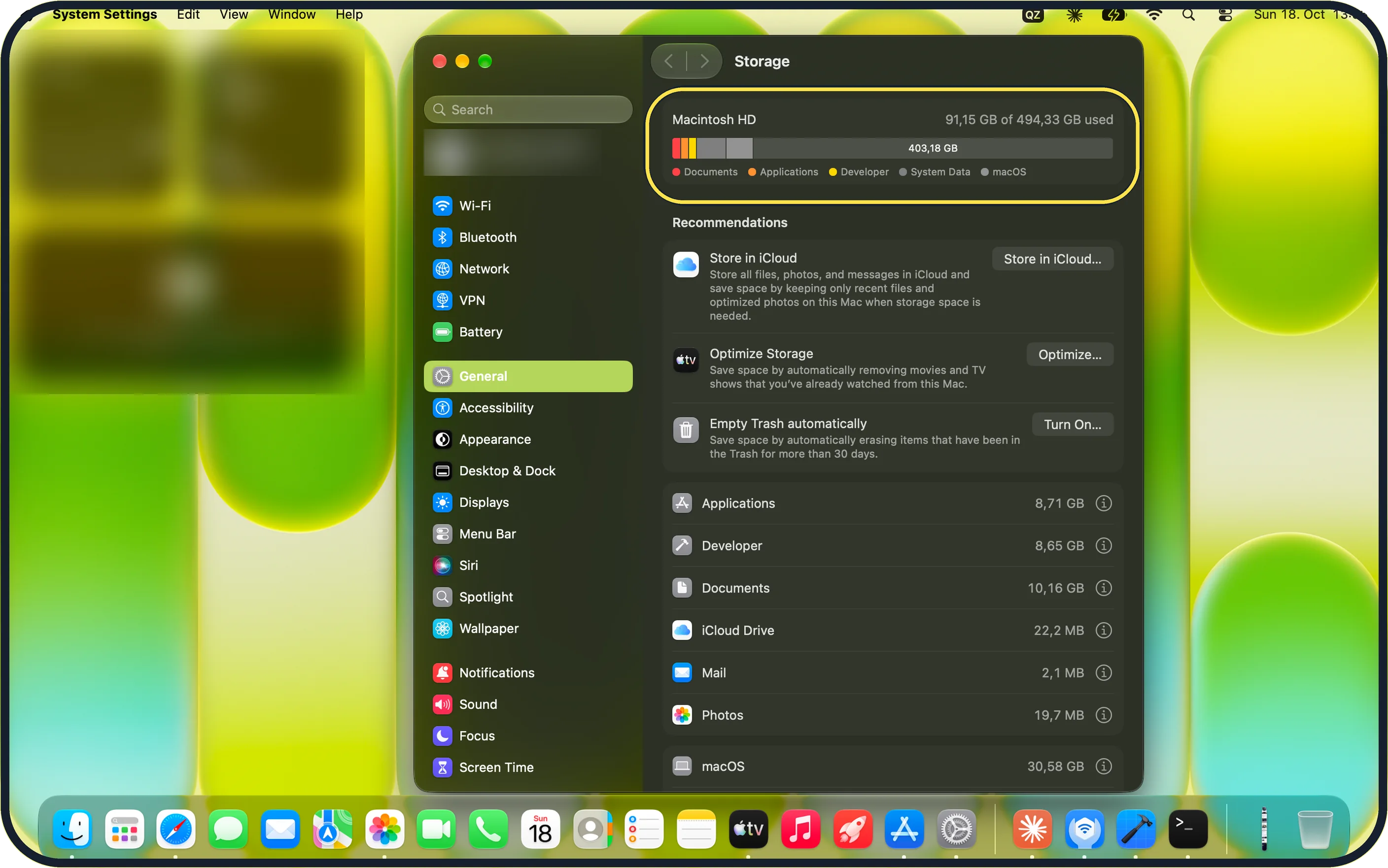 Screenshot from the guide: How to check and free up storage on a Mac (and what System Data is)