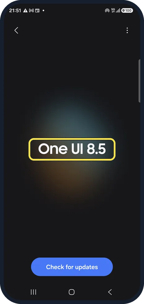 Android screenshot: Open Software update