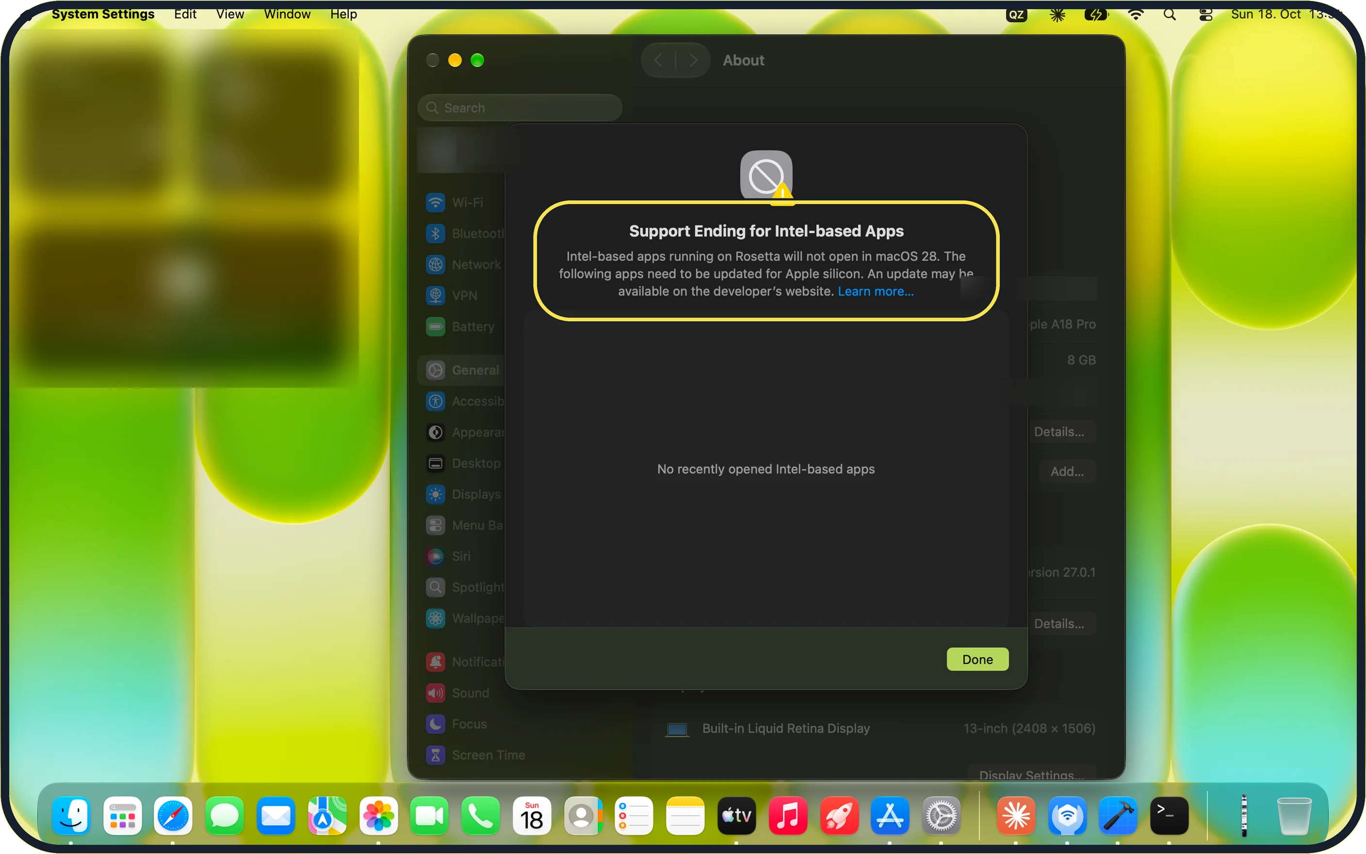 Mac screenshot: Read the list