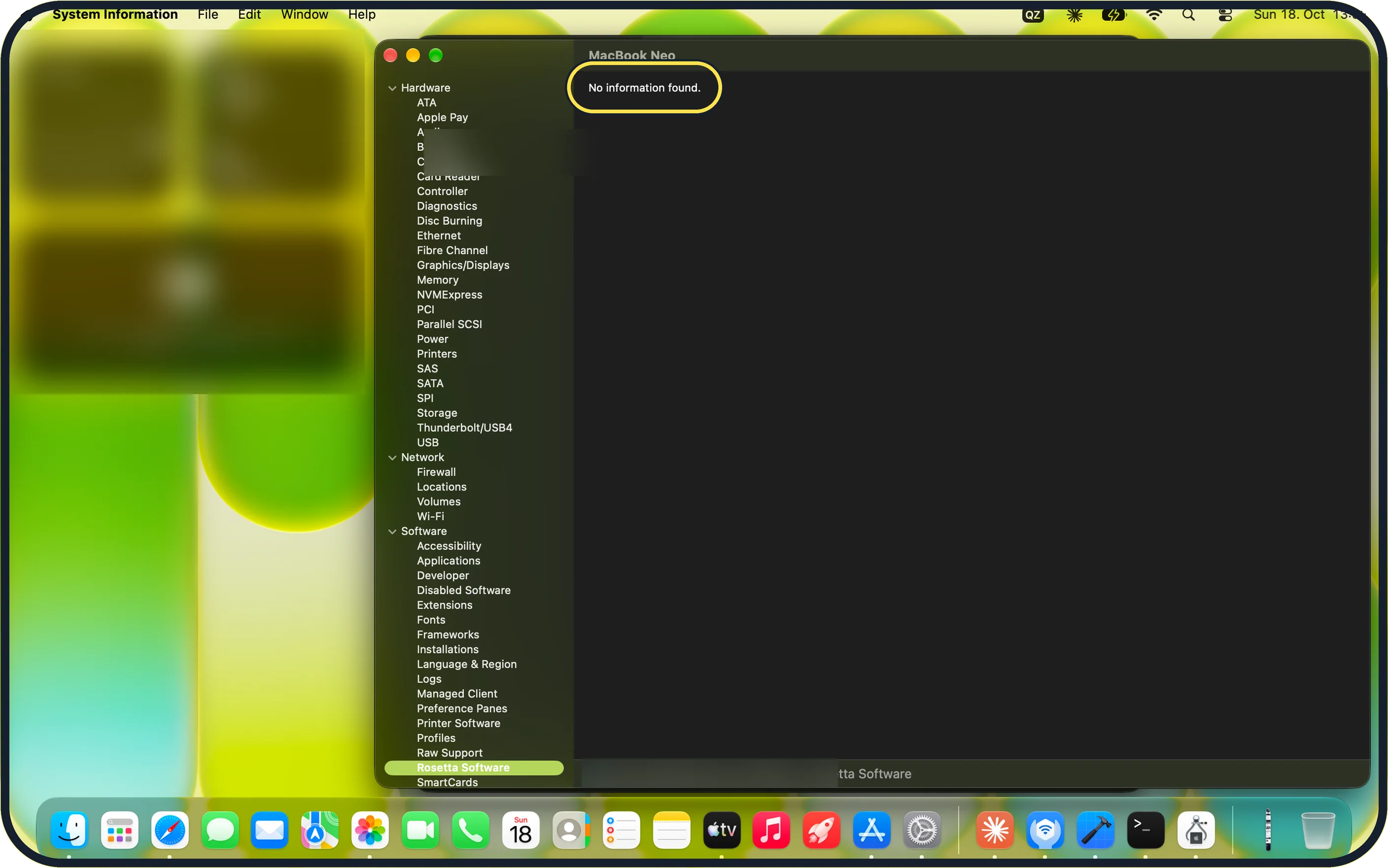 Mac screenshot: Is Rosetta installed?