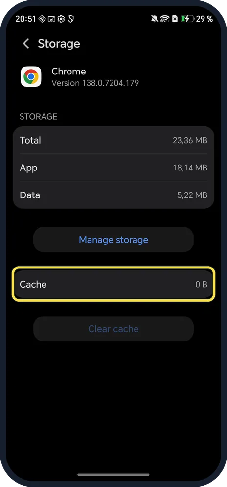 Android screenshot: Check the result