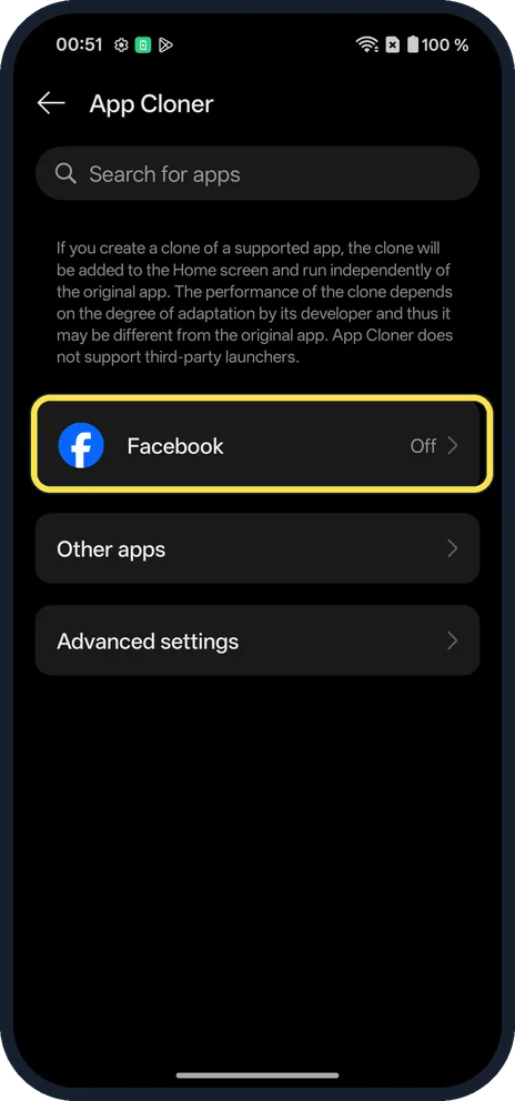 Android screenshot: Pick an app
