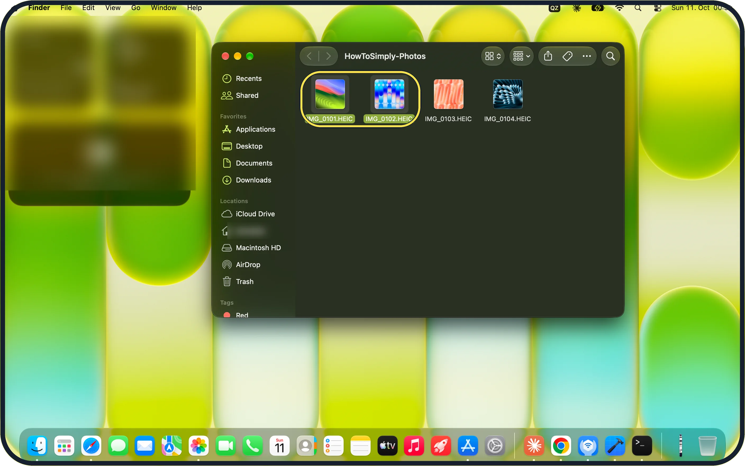 Screenshot from the guide: How to convert HEIC photos to JPG on a Mac