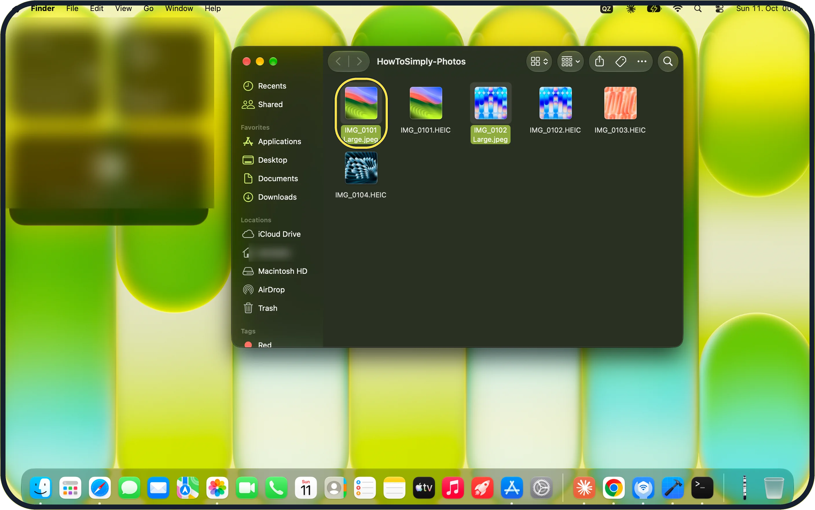 Mac screenshot: Find the JPEG copies