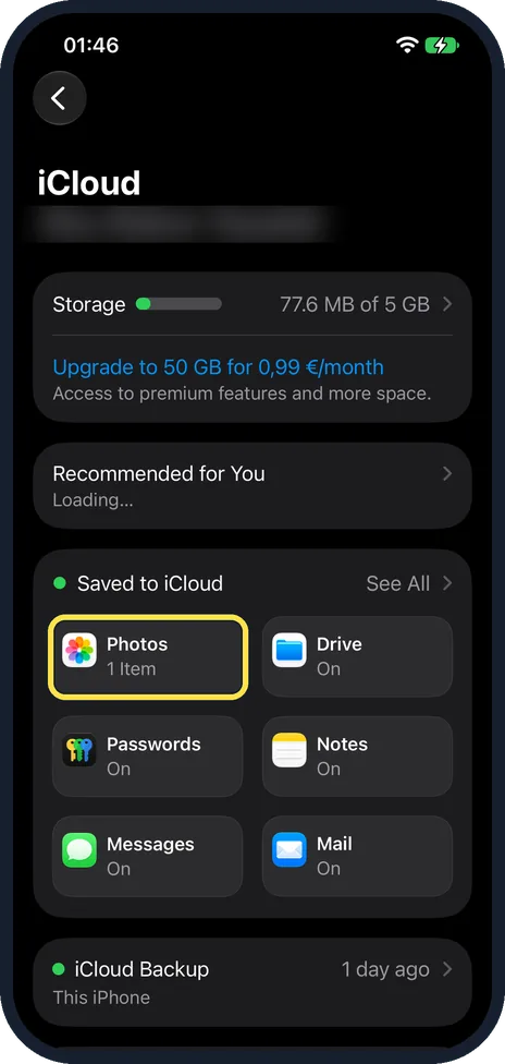 Screenshot from the guide: How to create a shared album on an iPhone
