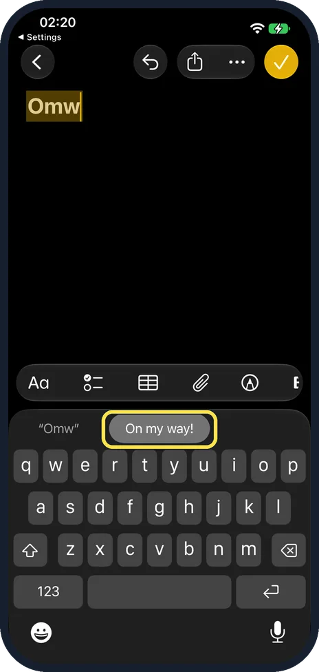 iPhone screen: Try it