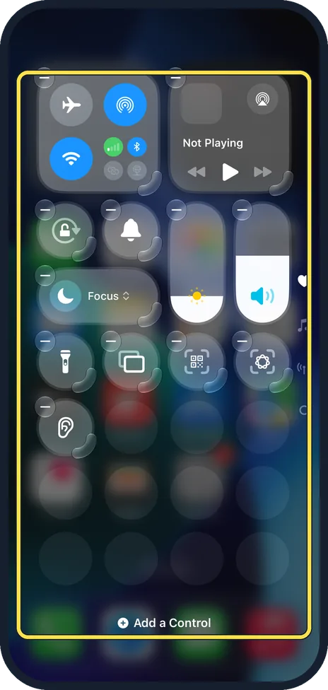 iPhone screen: Enter edit mode