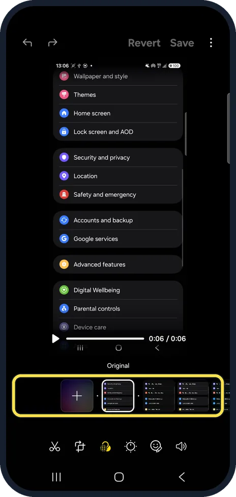 Android screenshot: Add a filter