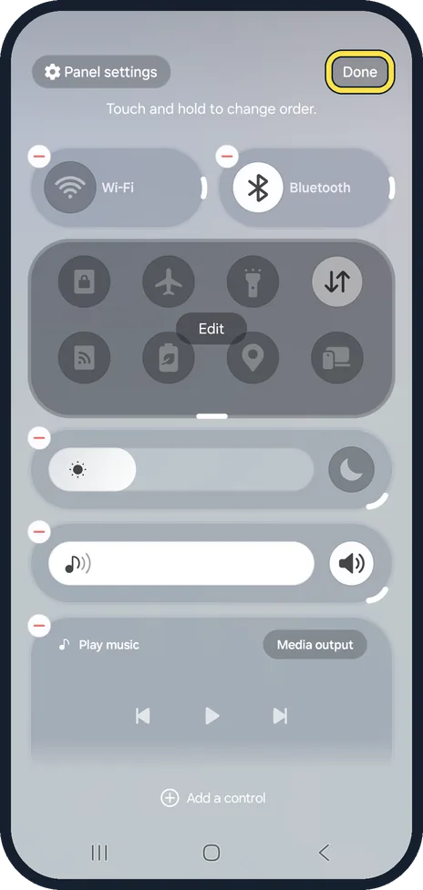 Android screenshot: Tap Done