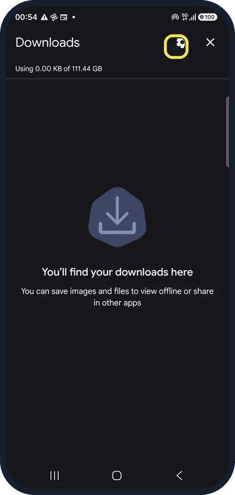 Android screenshot: Find the file