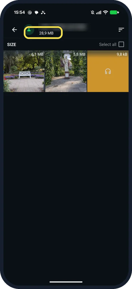 Android screenshot: Check what is left