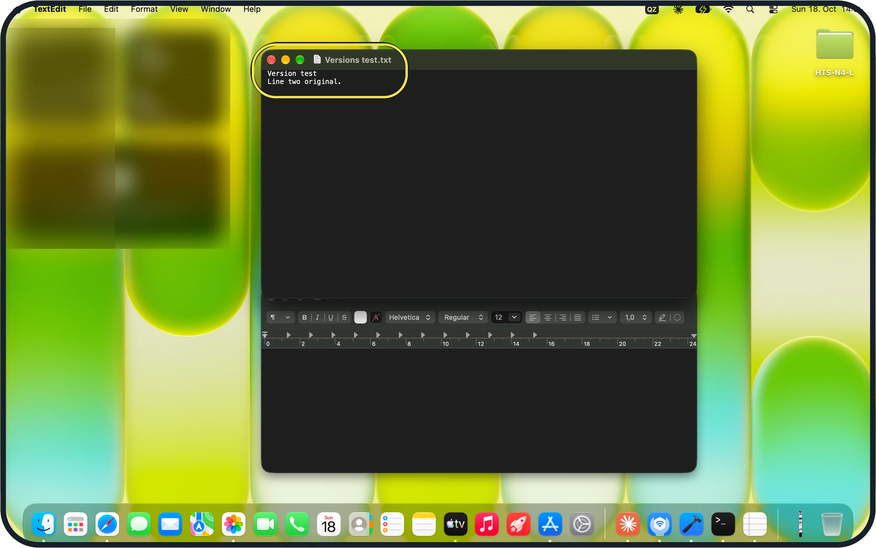 Mac screenshot: Check the document