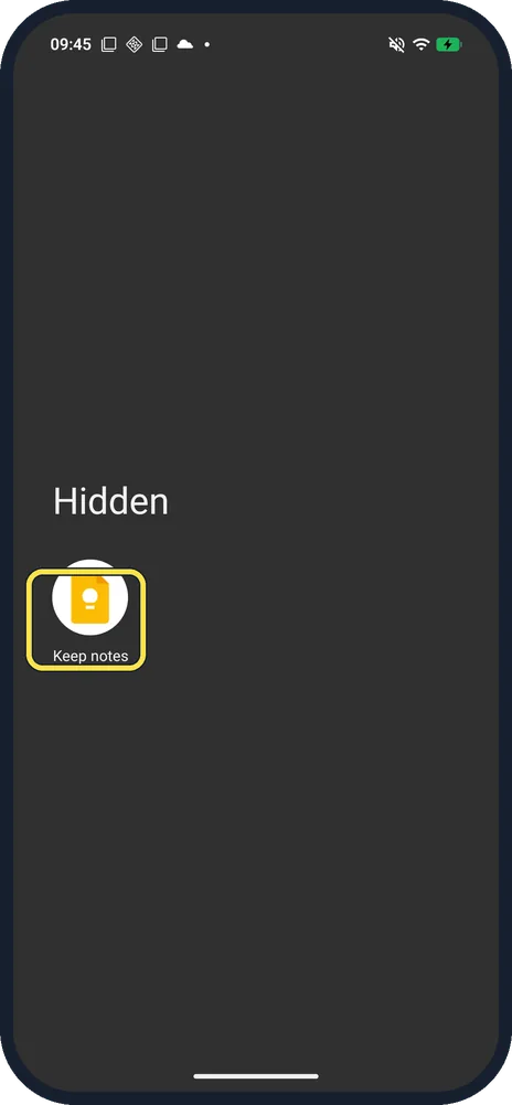 Screenshot from the guide: How to hide apps on a Nothing Phone (4a) Pro
