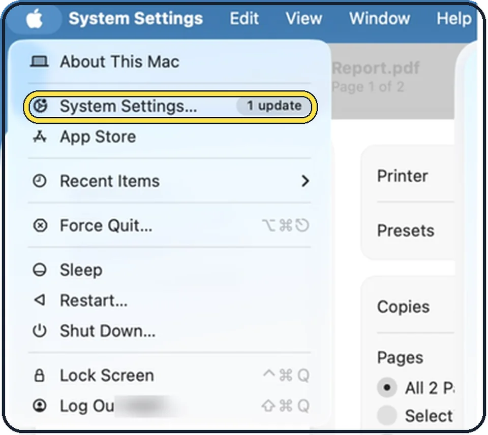 Screenshot from the guide: How to hide notification previews on a Mac