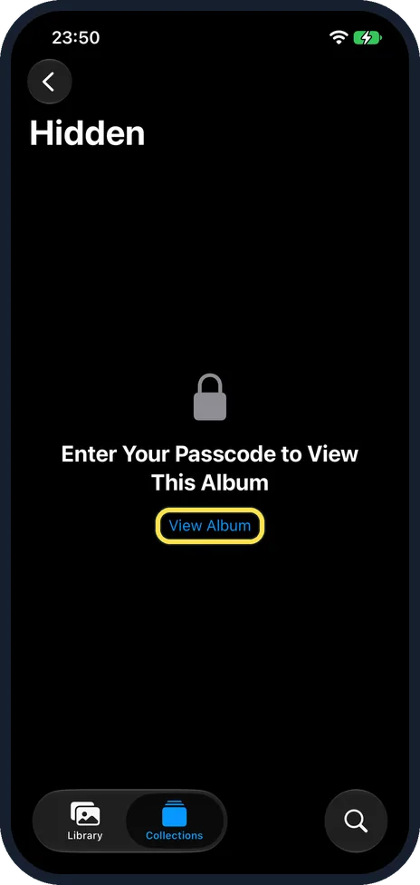 iPhone screen: Find hidden photos