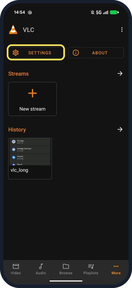 Screenshot from the guide: How to keep VLC playing in the background on Android (VLC 3.7)