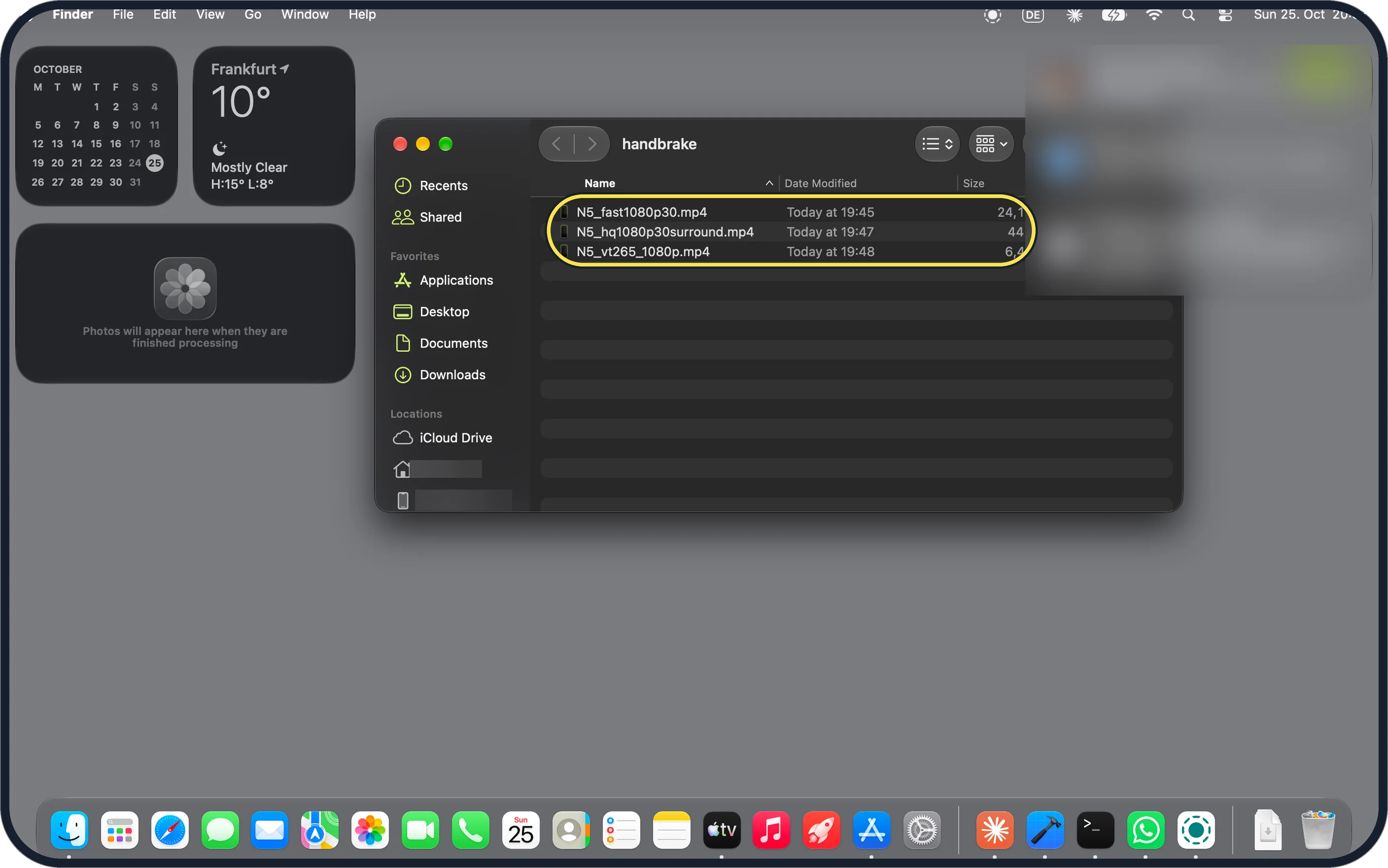 Mac screenshot: Compare them in Finder