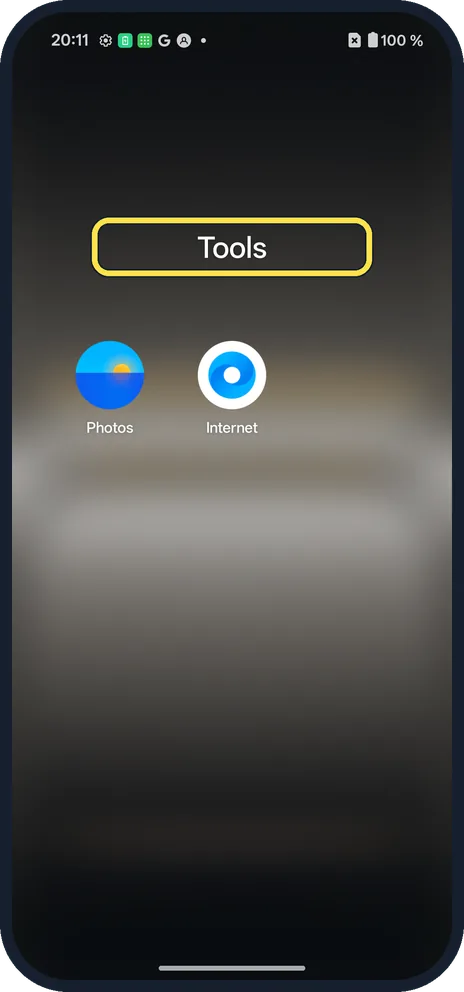 Android screenshot: Open it