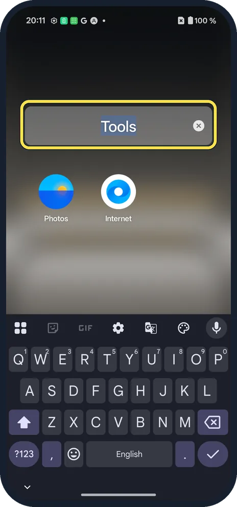 Android screenshot: Rename it
