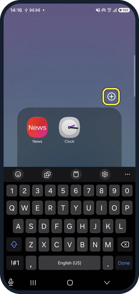 Android screenshot: Add more apps