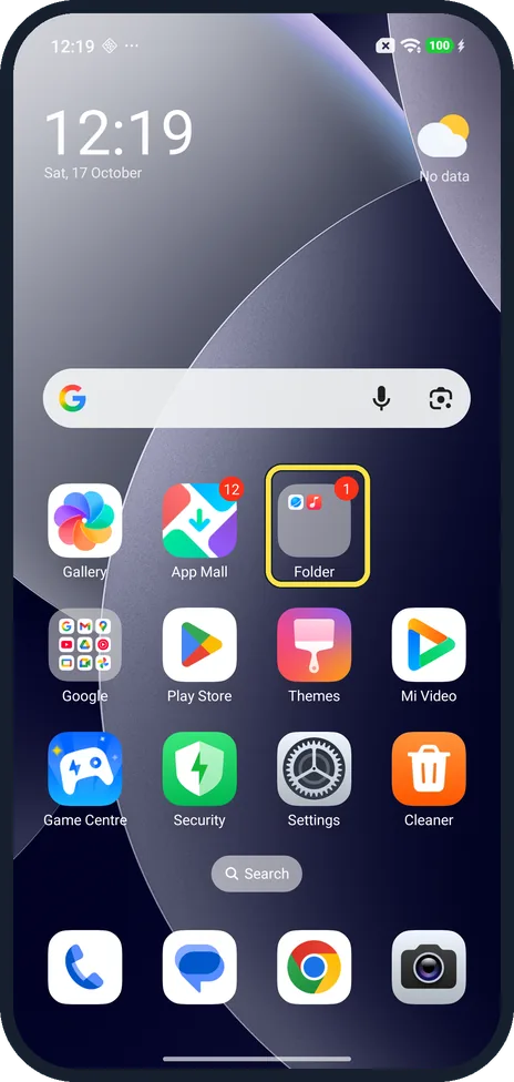 Android screenshot: Lift your finger