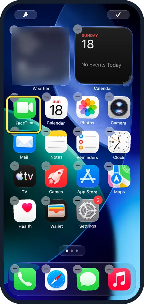 iPhone screen: Make the apps jiggle