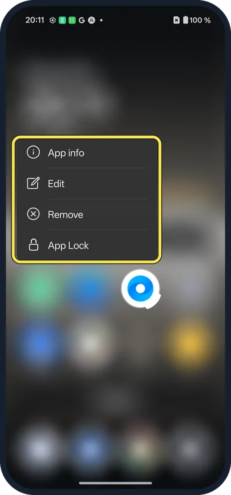 Screenshot from the guide: How to move or remove an app from the home screen on a OnePlus