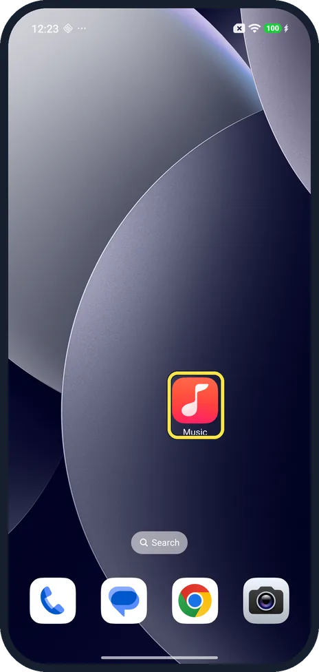 Android screenshot: Lift your finger
