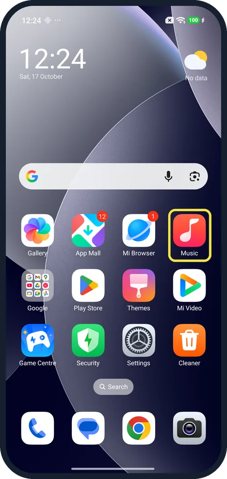 Android screenshot: Check the page
