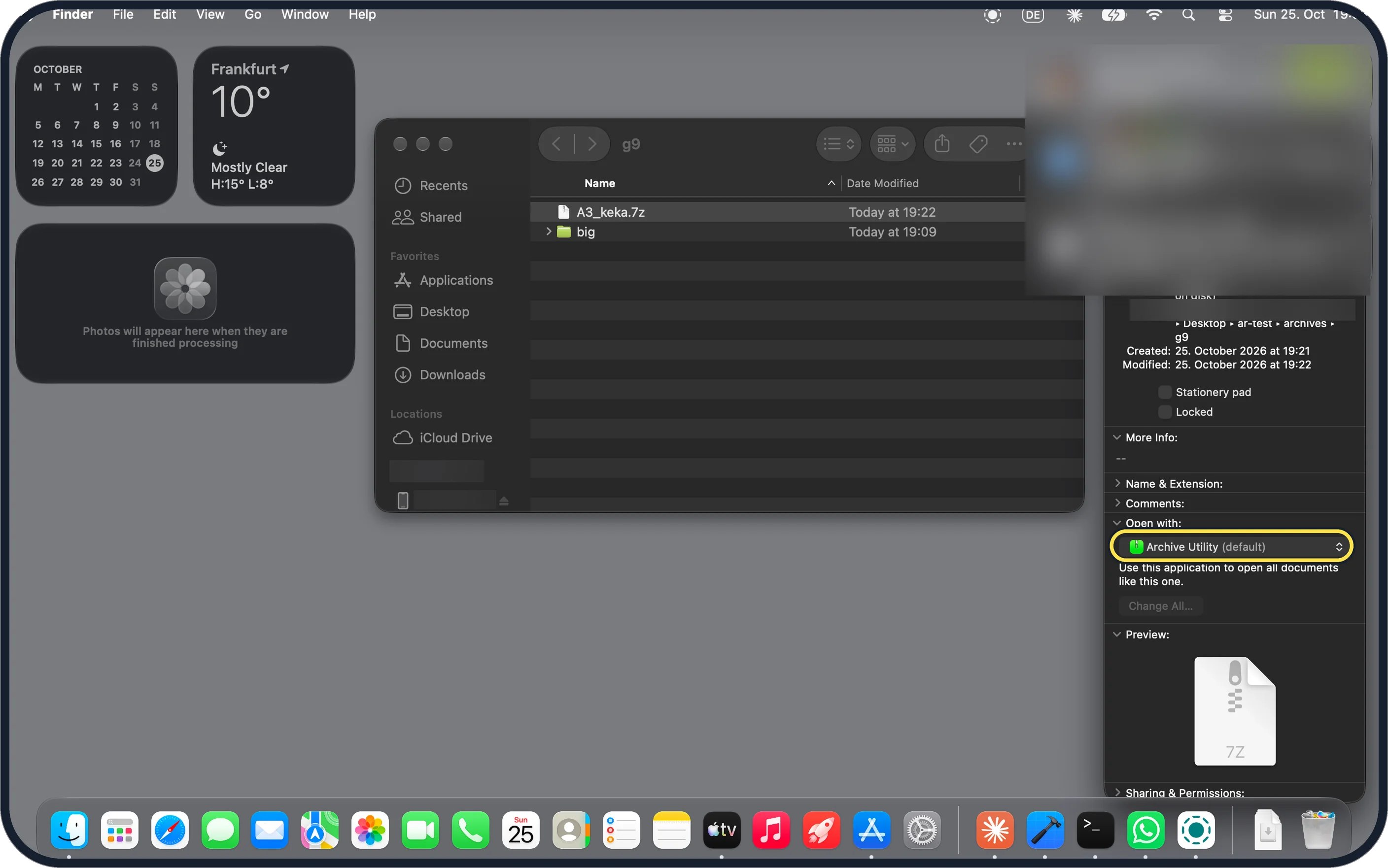 Screenshot from the guide: How to open a 7z file on a Mac