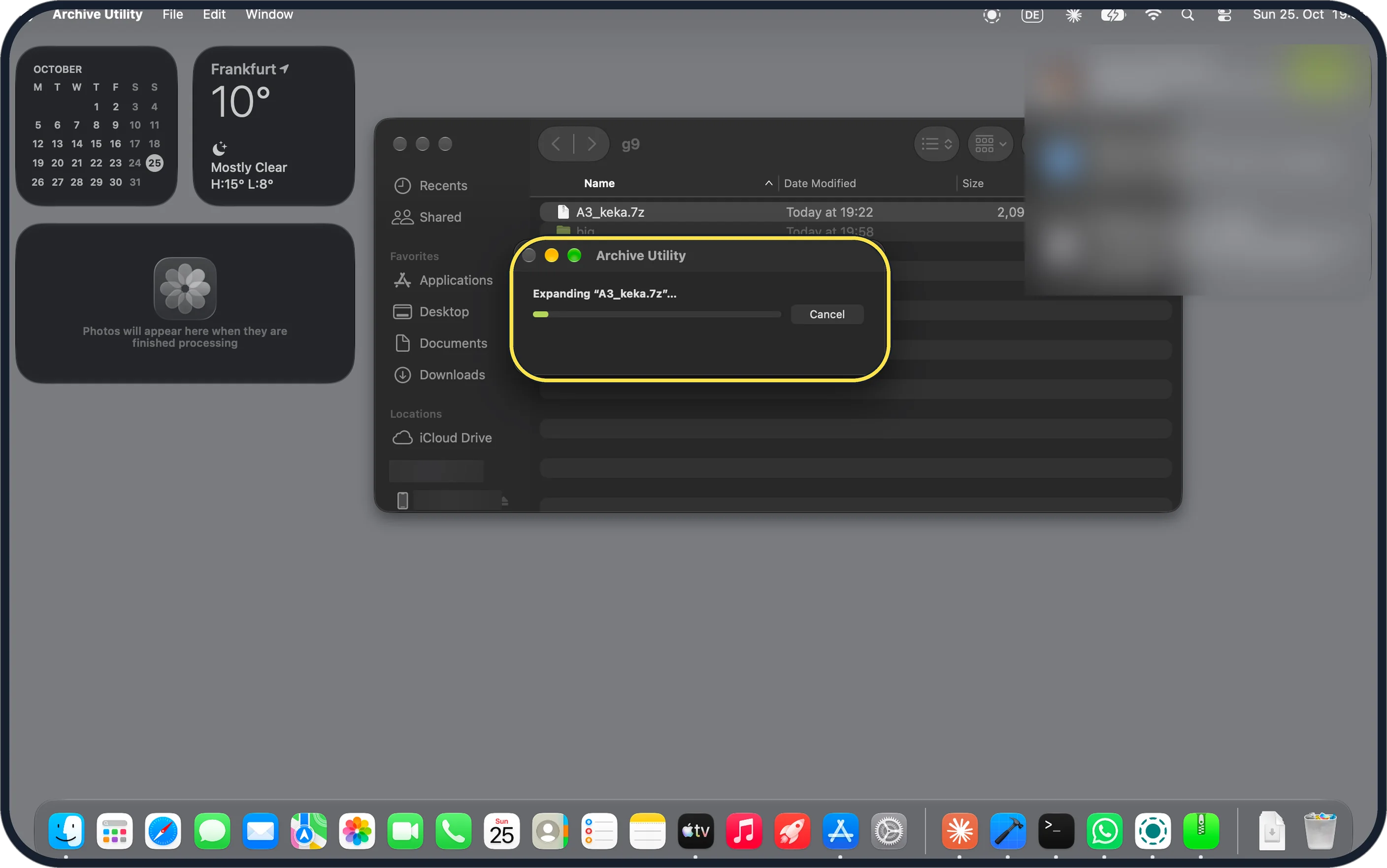 Mac screenshot: Wait for it to expand
