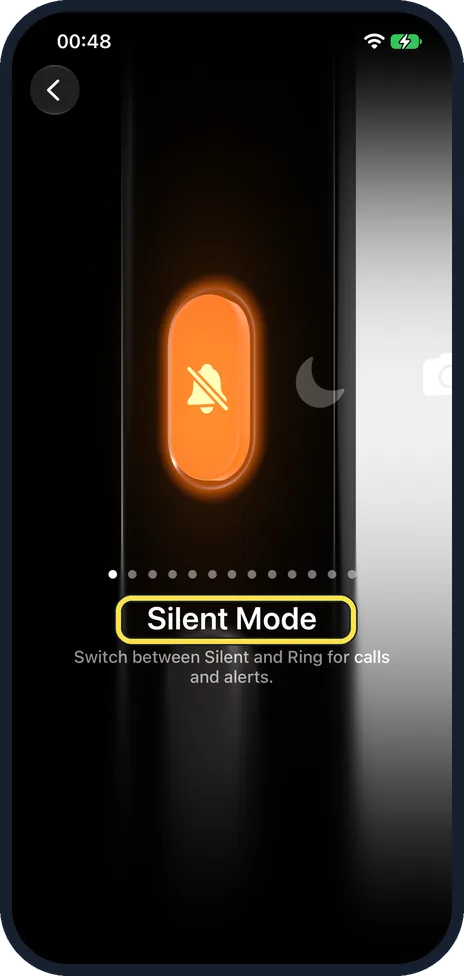 iPhone screen: Swipe back to undo it