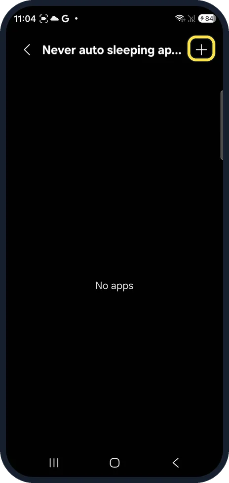 Android screenshot: Protect the apps that must keep working